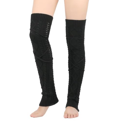 Image of Leg Warmers,Knitted Crochet Boot Socks Warm Thigh High socks for Womens Girls