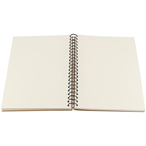 ZEONHAK 4 Pack A4 Spiral Sketchbook, 60 Sheets/120 Pages 160gsm Spiral Bound Scrapbook - Image 4