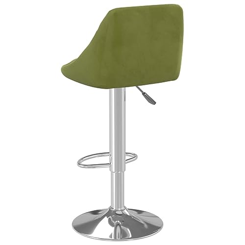 Tabourets de bar en velours haut de gamme et acier chromé pivotant - 7