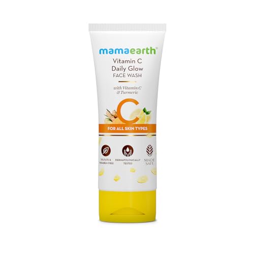 Mamaearth Vitamin C Face Wash with Vitamin C and Turmeric for Ski...