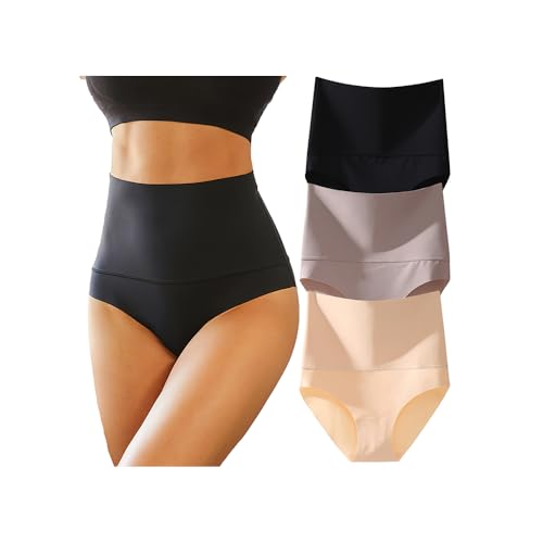 Pack Women's High-Waist Tummy Control Briefs Set Seamless Butt