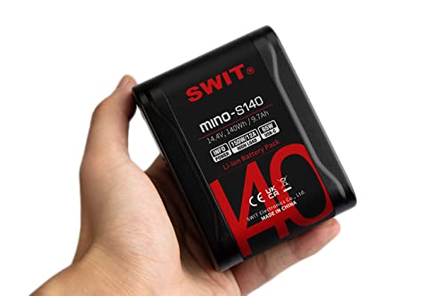 Image of SWIT MINO-S140 140Wh Pocket V-Mount Battery, 14.4V Rechargeable Camera Battery, Compact Professional Battery for Cinema Cameras, LED Lights & Video Equipment