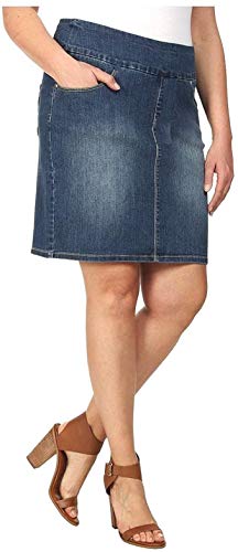 Jack David Womens Plus Size Stretch Classic Casual Pull-On Skirt2