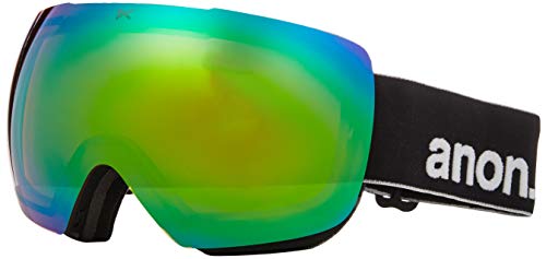 Anon Men's Mig Goggle with MFI Mask, Black Frame Sonargreen Lens