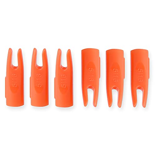 ZZYB 50pcs Archery Plastic Arrow Nocks 5/16" Plasticnock Arrow Tails Replacement Nock Outwear Arrow Tails Archery Arrow Shaft End Accessories (Orange)