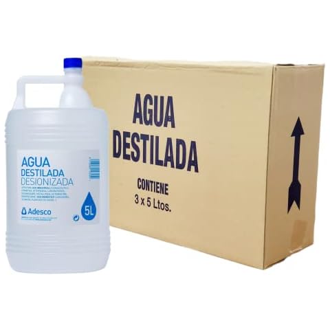 ADESCO S/A Agua Desionizada Destilada 5l (3 Unidades) Cover