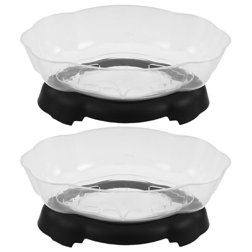 gradeneve set di 2 vasi per fiori di loto da interno, vaso trasparente per ninfee, contenitore idroponico in plastica per piante acquatiche, per centrotavola/casa/ufficio