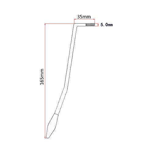 Braço Tremolo Simples, Andoer Cabo de manivela de braço trêmulo com fio de guitarra elétrica de 5 mm