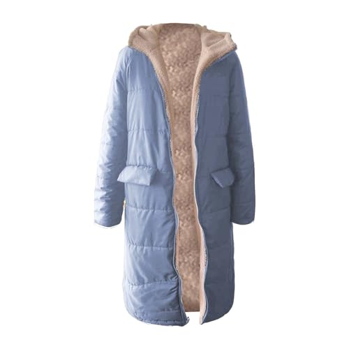 Generisch Pelzjacke Damen, Warme Strickjacke Damen, Wintermantel Lang Warm Winterjacke Outdoor Gefütterte Fleecejacken Winter Jacke Herbst Mantel Herbstjacke Übergangsjacke Steppjacke Parka