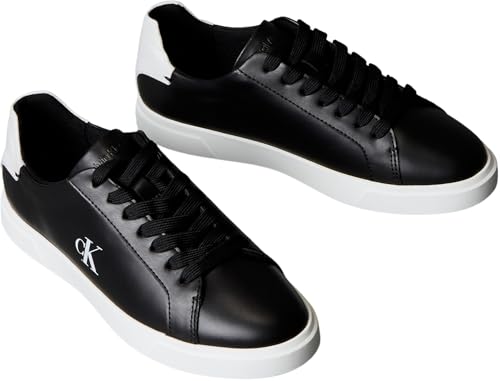 Calvin Klein Femme Low Pro Cup Laceup LTH Moire Hw0Hw02845 Bas, Black (Black/Bright White), 38 EU