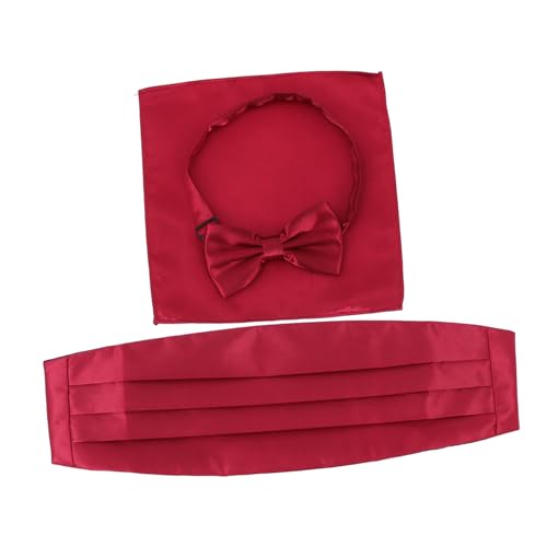 Set 3 piezas corbatas de moño para hombre con pañuelo