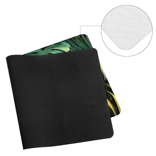 Image of Tropical Palm Leaves Extended Gaming Mouse Pad, with Stitched Edges Large Mouse Pad Desk Protector, Rubber Base Mousepad Keyboard Mouses Mat for Work Game Office Home- 32 inch X 16 inch Inch