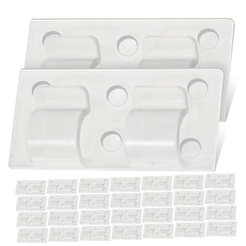 ULTECHNOVO 50 piezas Sujetacables Adhesivos Clips para Fijar Cables bajo Escritorio Organizadores para Oficina y Hogar miniatura 1