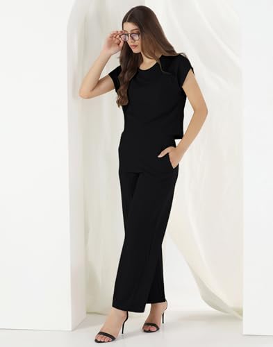 Image of Selvia Women's Tops and Trouser Co ord Set| Lycra Dress for Woman Stylish