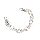 Wambere 1 Stück Kurze Handykette Universal Handykette Handy-Lanyard Handy Schlüsselband Handyhüllenkette Handgelenkband mit Karabiner Handy Charm Telefonkette Handy Dekoration Tasche Anhänger,Silber