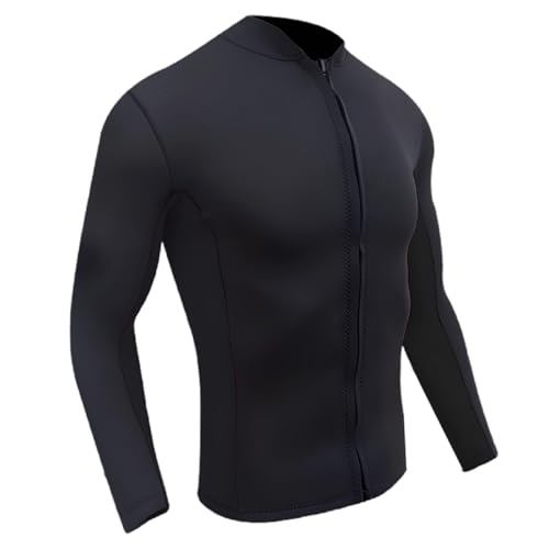 Chaqueta de traje de neopreno para mujer, 0.08 pulg / 0.2 cm, manga larga con cierre frontal, talla M