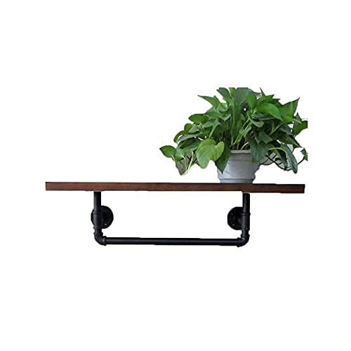 Perchero de pared para ropa, para decoración de tuberías, industrial, montado en la pared, con barra para colgar y 1 nivel