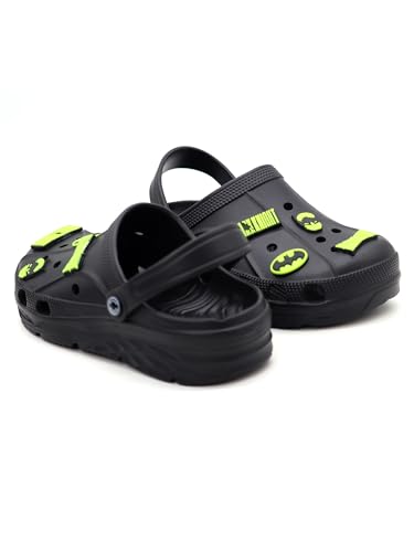 SVAAR Batman Men's Clogs with Authentic Batman Charms and Adjustable Back Strap