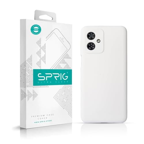 Image of SPRIG Compatible with Moto G54 Premium SilkTone Back Cover Drop Tested Shock Proof Mobile Case for Men, Women, Boys and Girls with Camera Protection (White)