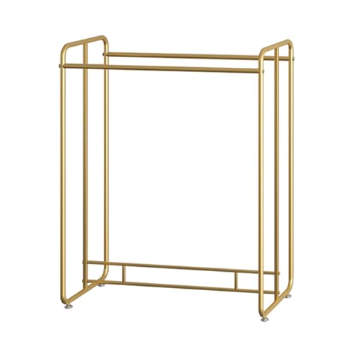 Portant à vêtements en métal doré pour aménager un dressing moderne