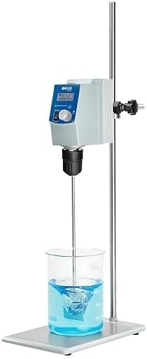 ONiLABElectric Overhead Stirrer, LCD Digital Overhead Stirrer Mixer with Stirring Rod and Stand，Powerful 70L ，100000 mPas ， 50~1100RPM （Stand Included), Dark Blue…
