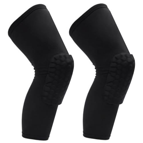2PCS Knee Brace Compression Sleeve Knee Pain Wraps Kneepads Protector Knee Support for Weightlifting, Running, Workout Knee Sleeve for Men Women Knee Pads Knee Pad Support(L-Black)