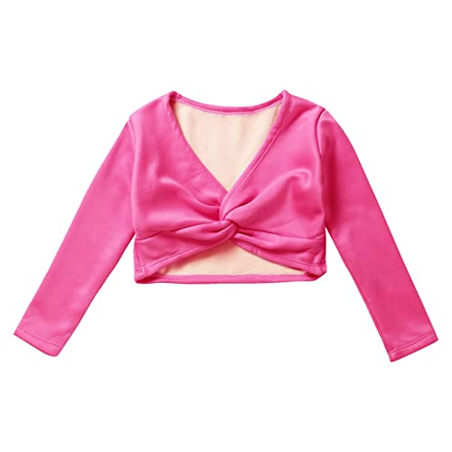 Kids Girls Classic Ballet Sweater Cardigan Long Sleeves Wrap Cardigan Knit Sweater Ballet Dance Outerwear3