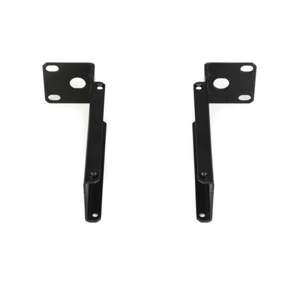 Kit staffa di montaggio a rack 1U adatto per ricevitori microfonici wireless Shure SLX4 SLXs SLXD4, kit di montaggio a doppio rack in metallo, nero
