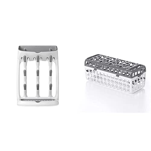 Image of OXO Tot Space Saving Drying Rack + Dishwasher Basket for Kitchen