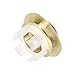 uxcell Sink Trim Overflow Cover, 2Pcs Sink Overflow Rings Bathroom Kitchen Basin Drain Cover Hole Insert in Round Caps, Gold Tone