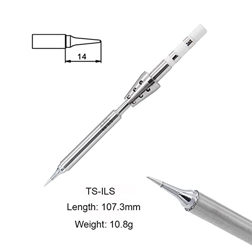 Image of Original Soldering Iron Tip Replacement for Miniware TS100 TS101 Mini Portable Indoor Outdoor Soldering Iron Kit (BC2 /B2 /I /ILS /C1 /C4 /K /KU /D24-Tip) (ILS)