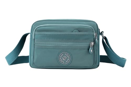 FAVORTALK Bolso bandolera para mujer, pequeño nailon, ligero, resistente al agua, bolso de mano de latón negro para mujer, moderno bolso con 3 compartimentos, Djb01510, Frauen Crossbody Bag Größe FAVORTALK Bolso bandolera para mujer, pequeño nailon, ligero, resistente al agua, bolso de mano de latón negro para mujer, moderno bolso con 3 compartimentos, Djb01510, Frauen Crossbody Bag Größe