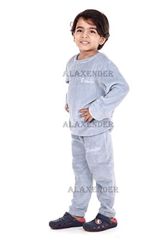 Image of Winter Night Suit for Kids Top & Pajama Set (Warm Fleece) Size (4 to 6 Years Kids)