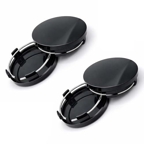 Xiciki 4 Stück Nabendeckel 60mm Universelle Radnabenkappen aus ABS (OD 60mm / ID 56mm) Universal Nabenkappen für Auto Zubehör Radnabenabdeckung (Schwarz)