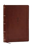 NKJV Giant Print End-of-Verse Reference Bible, Brown Leathersoft, Red Letter, Comfort Print: Holy Bible