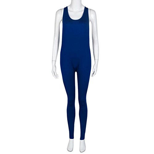 Sumen Hot Jumpsuit Women Sleeveless Bodycon Romper Jumpsuit Club Bodysuit Long Pants (L, Blue) - Thumbnail 3