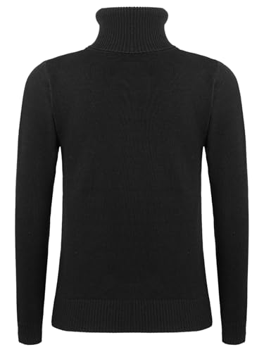 TiaoBug Kids Boys Girls Turtleneck Solid Color Basic Pullover Sweaters Long Sleeve Knitted Warm Jumper Tops Knitwear2