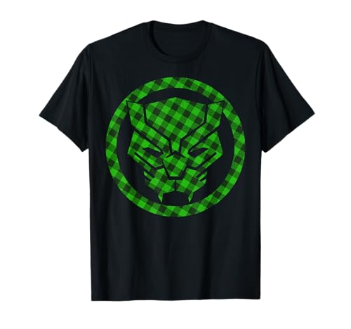 T-shirt Black Panther Marvel de la Saint-Patrick en coton bio style écossais