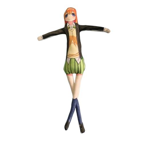 Pinloo Nakano Yotsuba Figura Suave Anime Colgante Cojín Nakano Yotsuba Figura Suave PP Algodón Cushion Bolsa Decoración Regalos para Fans 28 cm