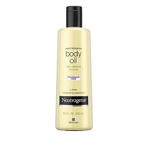 Neutrogena Fragrance-Free Body Oil Light Sesame Formula, Dry Skin Moisturizer & Hydrating Body...