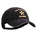 e4Hats.com U.S. Army Veteran Military Embroidered Washed Solid Pigment Dyed Cotton Twill Brass Buckle Cap - Black OSFM