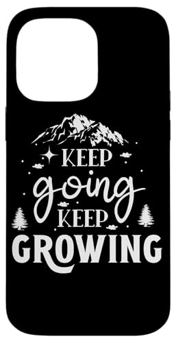 Keep Going Keep Growing Tee.Perso�p���`�x�[�V���������߂���pT�V���c �X�}�z�P�[�X iPhone 14 Pro Max �p