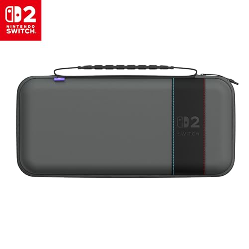 Turtle Beach PlayTrek Travel Case Officially Licensed for Nintendo Switch 2, Nintendo Switch/OLED, Hard Shell Carrying Case, Game Card Case, Cover, Storage, Protection – Charcoal Black