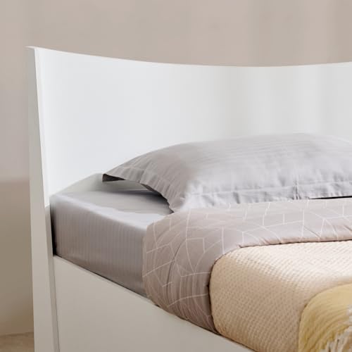 Image of Home Centre | Alton | Queen Bed with Storage | White | 78 x 60 | 1 Year Warranty