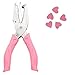 Iztoss Handheld 1/4 Inch Hole Paper Punch Puncher with Pink Grip（ Heart）