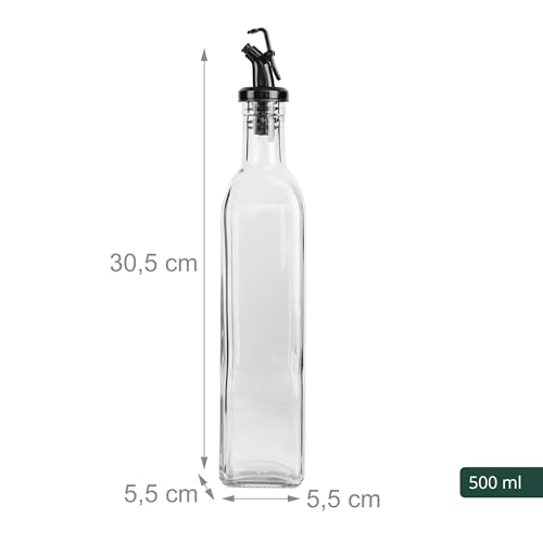 Bouteille à vinaigre et à huile Relaxdays 4x flacon d'huile 500 ml - vue 5