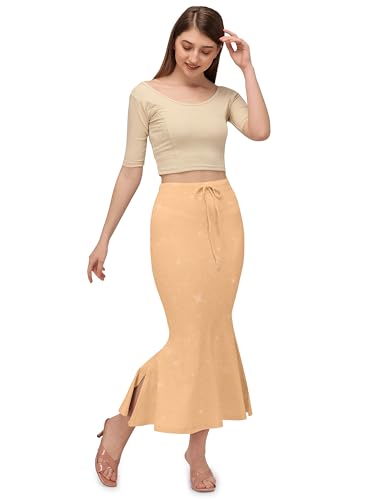 Image of Mehrang Stretchable Shimmer Saree Shapewear Petticoat for Women, Skirts for Women,Shape Wear Dress for Saree