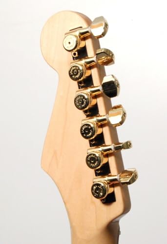 MINHTOANBV Hipshot Gold 6-Inline Grip-Lock Non-Staggered Closed Guitar Tuners W/UMP Kit