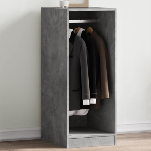 Armario gris de dormitorio ideal para organizar pasillos estrechos