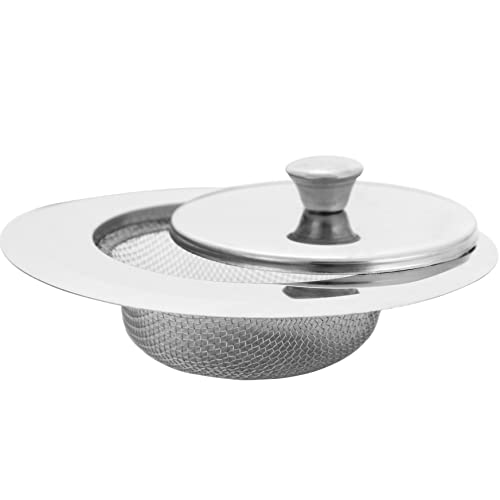Aisiaiuk Kitchen Sink Strainer, 2 Pcs,Food Catcher 4.5 Inch Diameter, Upgrade With Lid, Mesh Stainless Steel. Wide Rim Perfect For Most Sink Drains. #TOP4